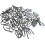 50-pak metal gardinkroge, sølv, 3 cm 4
