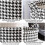Coș de rufe din material textil Houndstooth cu mânere, pliabil 5