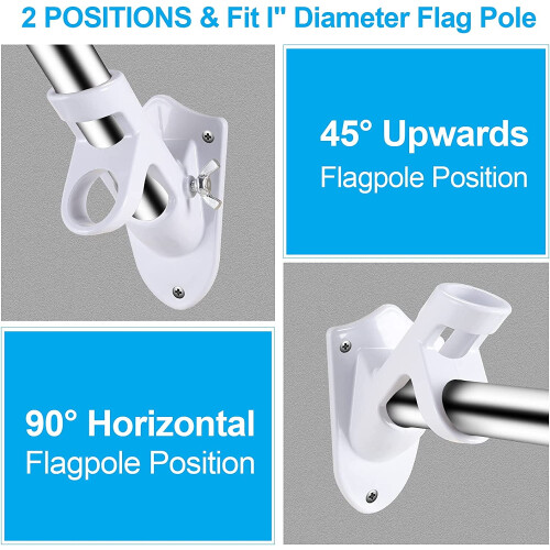 Aluminium flagstangholderbeslag 1" diameter 2 stk. 2