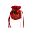 Sacolas de presente de veludo natalinas com cordão e sino. 2