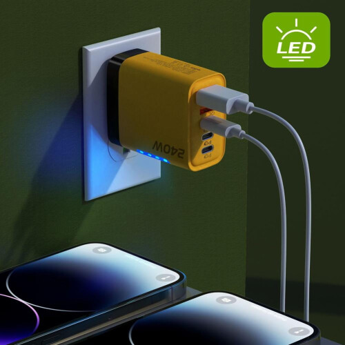 240W GaN USB-C fast charger with multiple ports 1