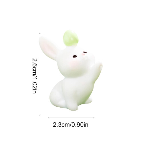 Easter Mini Bunny Figurines Resin 2 pcs 2