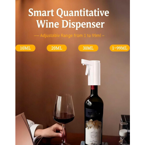 Slimme digitale wijndispenser 1–600ml Zwart 2