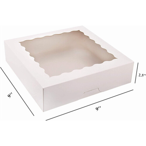 Συσκευασία 20 κουτιών πίτας 10" x 10" x 2,5", κουτιά μπισκότων, κουτιά αρτοποιίας με 1