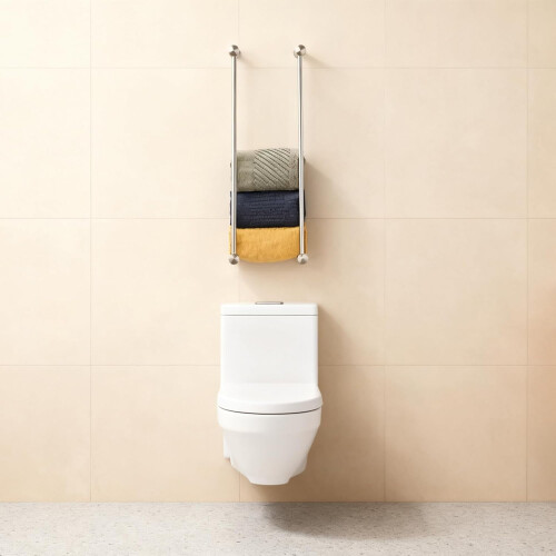 Porte-serviettes mural en acier inoxydable nickel brossé 1