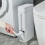Kitchen Trash Can, Step-On Garbage Can with Lid, Tall Kitchen & Bathroom Trash Can, Small Office Waste Bin - 4