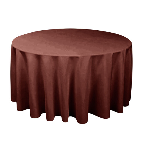 Toalha de mesa redonda de 70 polegadas, poliéster resistente a manchas e rugas, reutilizável e lavável – compatível com mesas redondas. 1