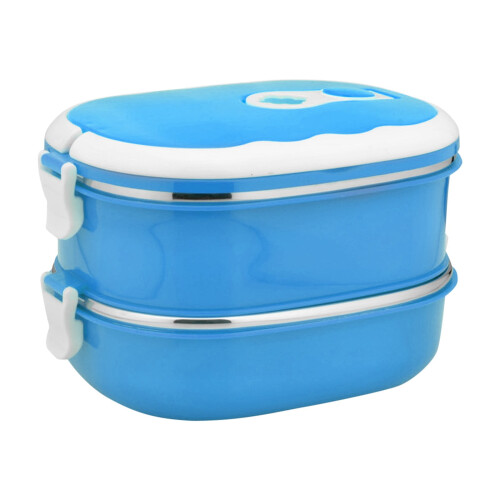 Κουτί Bento από ανοξείδωτο ατσάλι 28oz με μόνωση, στεγανό, 2 τμημάτων, χωρίς BPA, ασφαλές 1