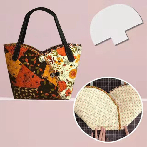 DIY Basket Bag Sewing Template Transparent Acrylic Reusable Handbag Pattern 2