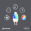 60-Watt Equivalent Smart B11 E26 Color Changing CEC LED Light Bulb with Voice Control Powered by Hubspace (2-Pack) 2
