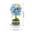 Albero di uova di Pasqua blu con bouquet artificiale, 22 cm 2