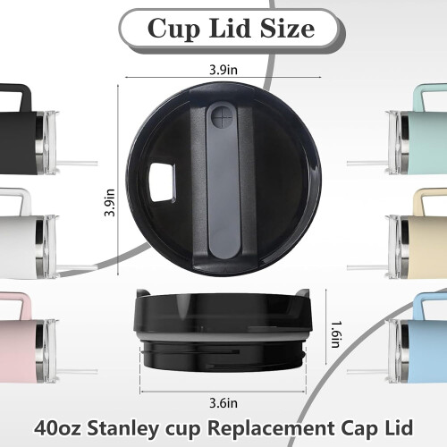 Stanley 40oz drinkbekerdeksels, morsbestendig, transparant, 4-pack 1