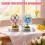 Albero di uova di Pasqua blu con bouquet artificiale, 22 cm 4