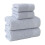 Ensemble de serviettes de bain en coton, 4 pièces, bleu, gris, blanc, marron 2