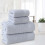 Ensemble de serviettes de bain en coton, 4 pièces, bleu, gris, blanc, marron 4