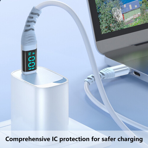 Καλώδιο φόρτισης USB C σε USB C, καλώδιο γρήγορης φόρτισης δεδομένων ψηφιακής οθόνης 1
