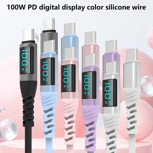 Καλώδιο φόρτισης USB C σε USB C, καλώδιο γρήγορης φόρτισης δεδομένων ψηφιακής οθόνης 2