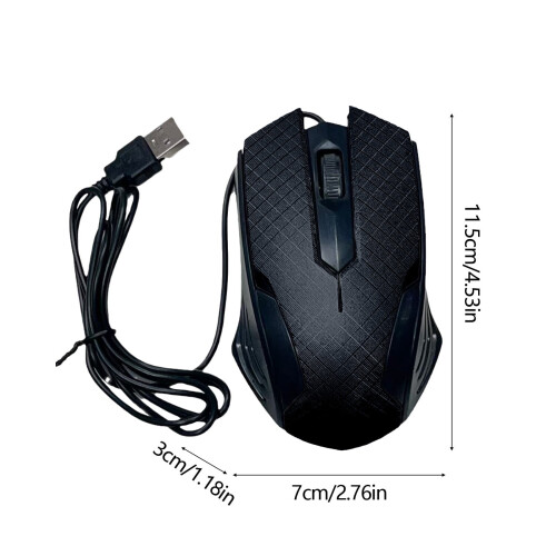 Ergonomic USB Wired Optical Mouse – Silent Buttons, Precise Control, Compatible with Windows/Mac 2