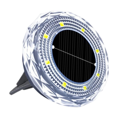 Φωτεινά ηλιακά φώτα LED με δίσκο, 2,8" x 2,8" x 2,4", για έδαφος, πεζοδρόμιο, γκαζόν, βεράντα 1