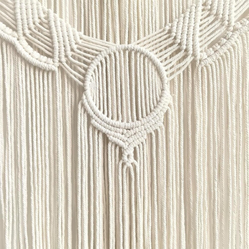 Makramee-seinävaate – Boho Ivory -gobeliini, 100 cm x 80 cm 2