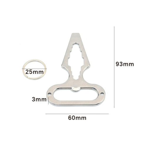 Clé multifonction compacte EDC en acier inoxydable (1 pièce) 1