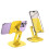 Support de téléphone pliable et rotatif à 360 en aluminium pour bureau – Compatible Android, multi-angles, support jaune robuste 3