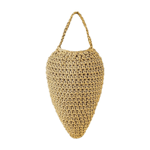 Panier mural crocheté à la main – Bleu ciel, 36 cm 1