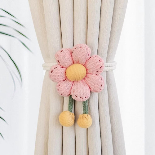 Embrasses de rideaux à fleurs roses – Rideaux ajustables 1