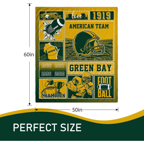 Fodboldtæppe flannel 60x50 tommer 1