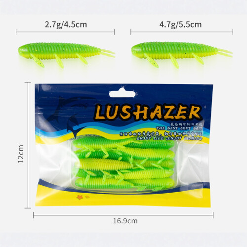 Bassangelköder, Gummiköder, sinkender Stickwurm (4,5 cm), bleifreier Finesse-Köder, Geschenk für Angler, Valentinstagsgeschenk, Kaffee 1