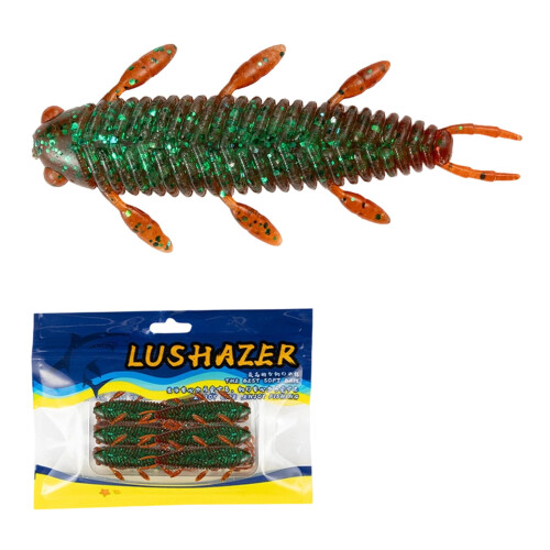 Bassangelköder, Gummiköder, sinkender Stickwurm (4,5 cm), bleifreier Finesse-Köder, Geschenk für Angler, Valentinstagsgeschenk, Kaffee 2