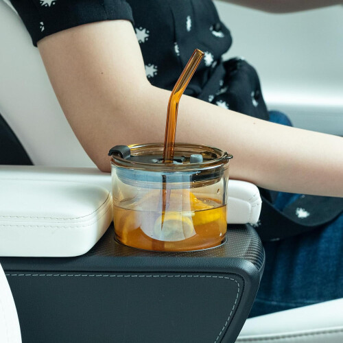 Ποτήρι νερού Tumbler, φλιτζάνια με καλαμάκι και σφραγισμένο καπάκι για καφέ, 2