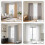 Conjunto de varão de cortina ajustável em metal branco, 81-366 cm (32-144 polegadas) 4