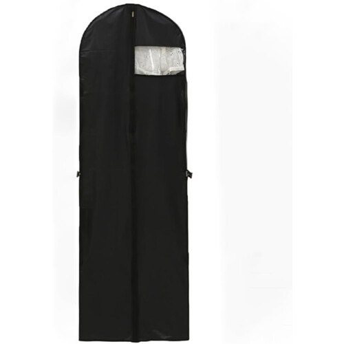 72" foldbar tøjpose til brudekjoler, sort