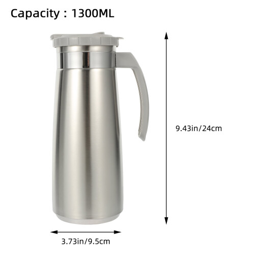 Tekanne i rustfritt stål med ergonomisk håndtak 1,5 l 1