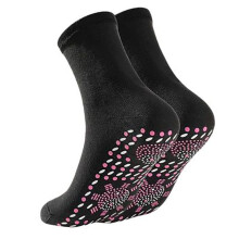 Tourmaline Thermal Circulation Magnetic Self-heating Shaping Socks,Foot Massage Slimming Health Sock for Men Women 1 Pairs,, M