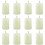 12 Ivory Dripless Pillar Candles 2x3 in 1