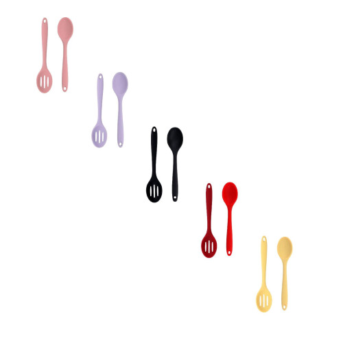 High-Temp Silicone Spoons Set – 2 pcs 1