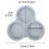 Hellblaue Silikon-Muffinform – 3 Mulden, 23 cm, luftdicht 3