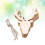 Beige Wooden Reindeer Ornaments Set 3