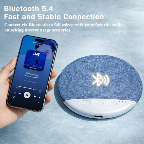 Bluetooth-luidspreker voor onder het kussen, ideaal om mee te slapen, in het wit. 1
