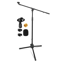 Tripod Mic Stand Floor Adjustable 18 to 72 Inches Sturdy Boom Arm Holder Microphone Stands Pedestal Para Microfono for Singing MS 080