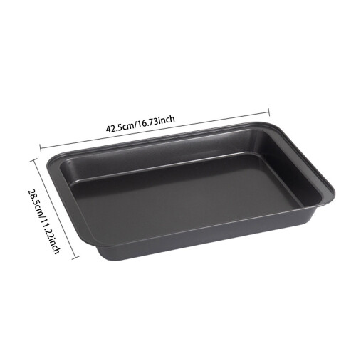 Nonstick Rectangle Baking Sheet Pan, 42cm, Stackable, Warp-Resistant, Easy-Clean, Compatible with Home Ovens 1