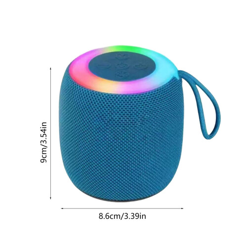 Μπλε μίνι ηχείο Bluetooth με ενισχυμένα μπάσα, φορητό 2