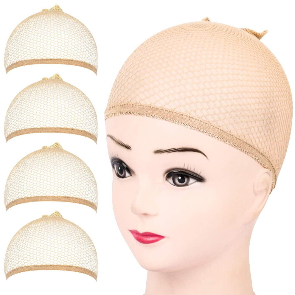 Unisex Brown Wig Cap, 10 Pcs Light Mesh Wig Cap Net, Closed End Hair Mesh Net Wig Caps, Liner Weaving Caps For Women, Men, Kids