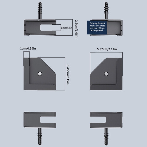 Adjustable Tablet Phone Wall Dock Secure Grip with Optional Screw Installation for Tablets and EReaders 2