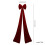 Fluweelrode strik als kerstdecoratie, 30 cm 2