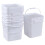 Gloreen 4-Pack 2.9 Gallon τετράγωνος πλαστικός κουβάς με σφραγισμένο καπάκι, μικρός κουβάς 5