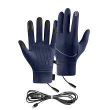 3-Speed Heated Gloves, Waterproof Thinsulate, Touchscreen-Compatible, for Outdoor Activities – 9.25"