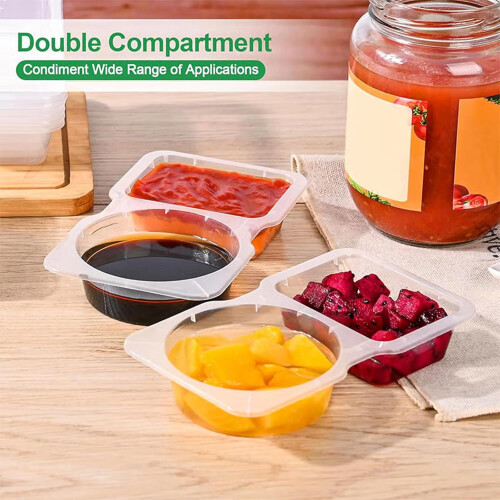 Herbruikbare bento-lunchbox met twee compartimenten 1